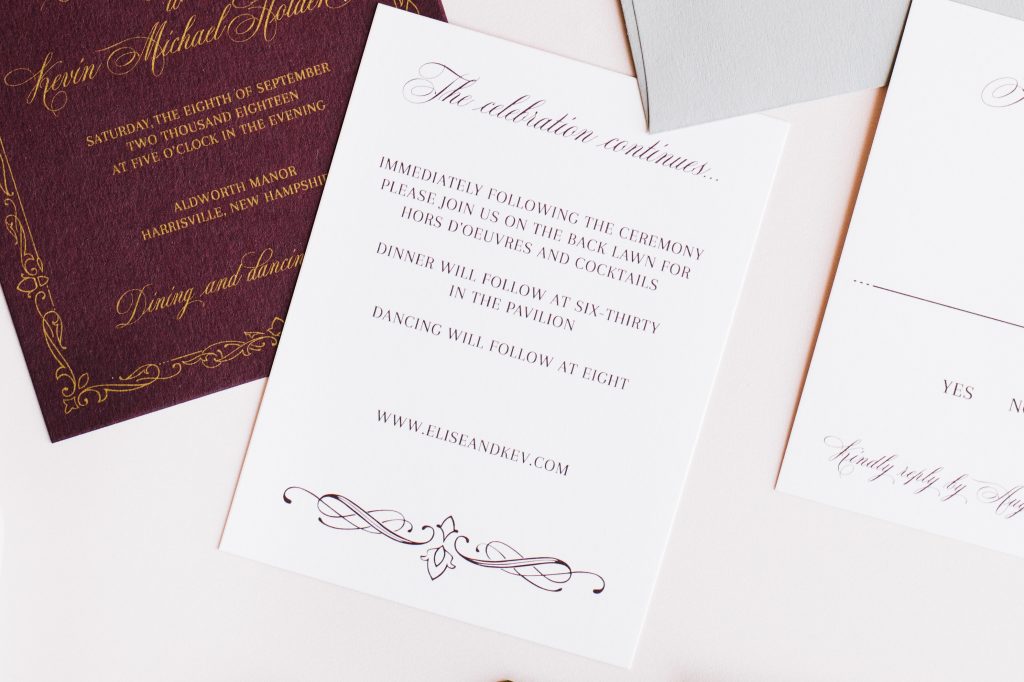 Sample of Foiled Vellum Wedding Invitations for Customers Outside the  United Kingdom 