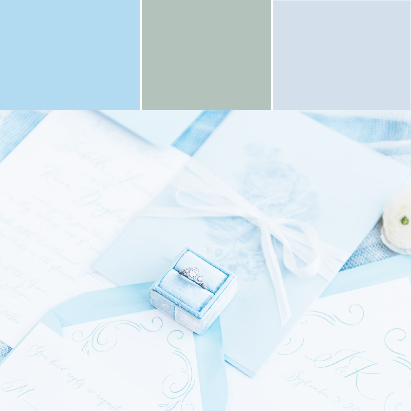 blue wedding color palettes