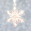 First Christmas Acrylic Snowflake Ornament baby's first Christmas layered acrylic ornament with rose gold and glitter acrylic