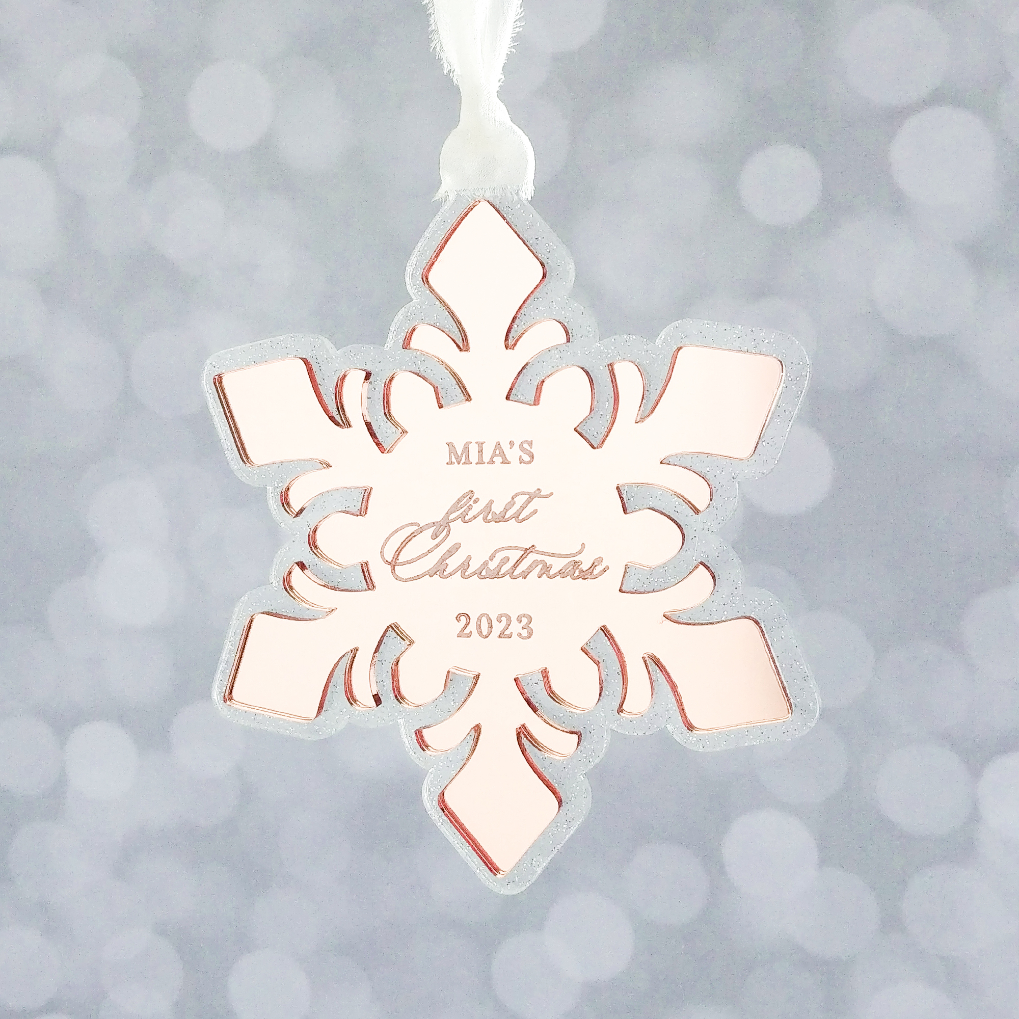 Snowflake Acrylic Christmas Ornaments