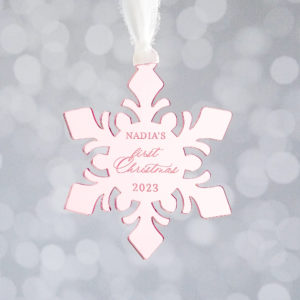 mirror acrylic snowflake Christmas ornament