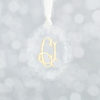 Vintage Monogram Holiday Ornament layered monogram Christmas ornament - gold mirror and clear acrylic