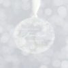 clear acrylic engraved Christmas ornament merry and married