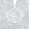 Merry & Married Christmas Ornament with wedding date and couple's names - clear engraved acrylic