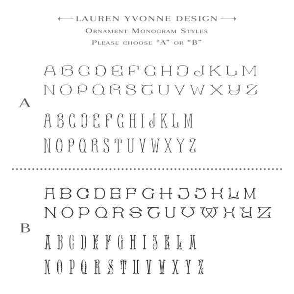 monogram text style chart