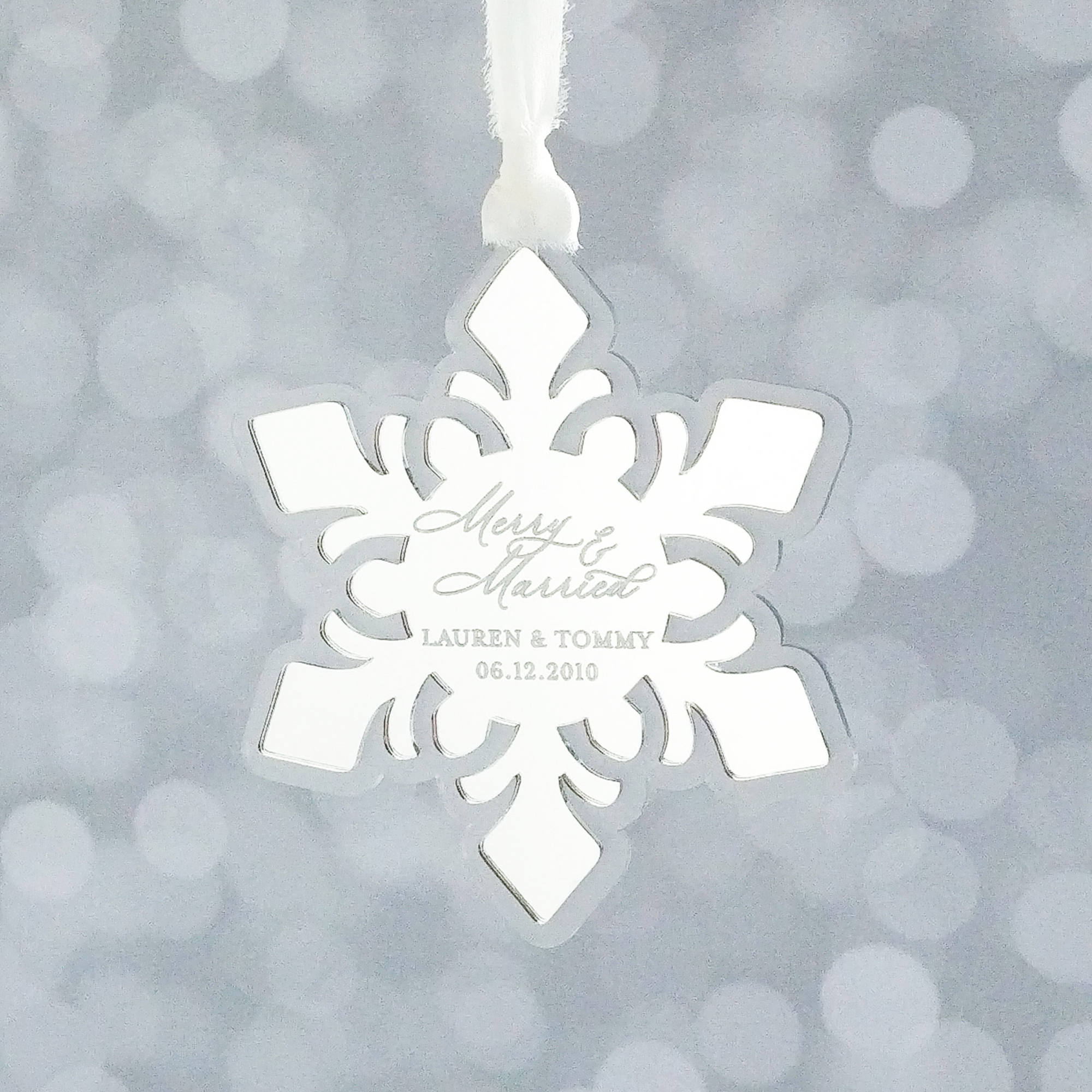 layered acrylic snowflake ornament