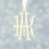 layered monogram acrylic Christmas ornament