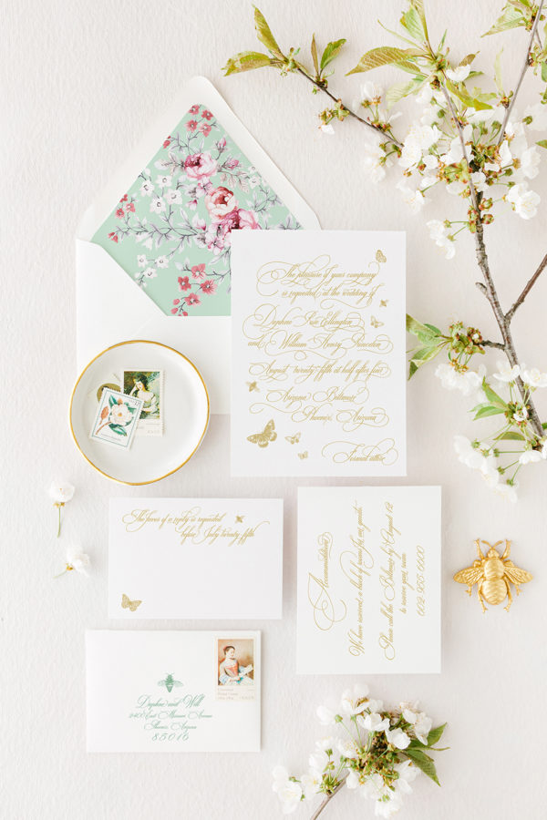 Daphne wedding invitation Chinoiserie wedding invitation