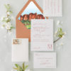 desert landscape wedding invitation with superstition mountain watercolor envelope liner